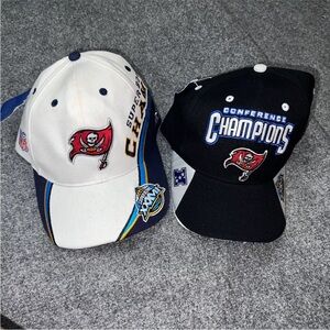 2003 NFL Tampa Bay Buccaneers Super Bowl & Conference 37 XXXVII Champions Hats